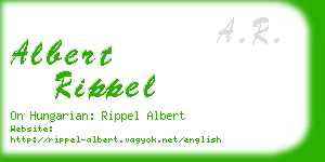 albert rippel business card